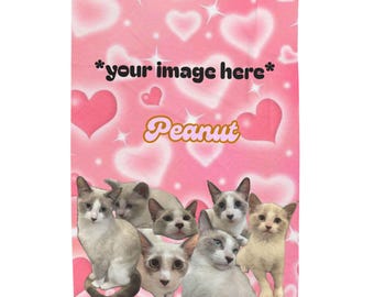 Custom Cat Blanket, Personalized Plush Blanket, Pet Lover Gift