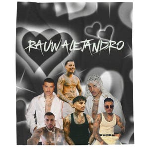 Rauw Alejandro Plush Blanket, Rauw Alejandro, Custom Blanket, Music Lover Gift, Y2K, Soft Throw