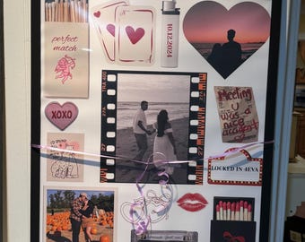 Custom Matchbook Keepsake Poster Template, Anniversary Gift (Canva Template)