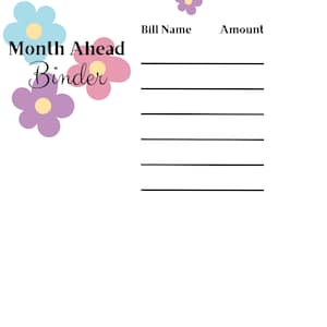 Month ahead savings binder-DIGITAL FILE ONLY|digital month ahead savings|savings challenge printable|printable month ahead savings challenge