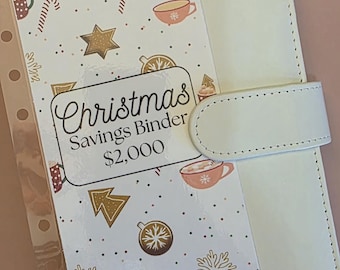 Christmas Savings Challenge Binder | Laminated A6 Monthly Tracker