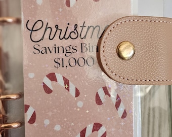 Christmas Savings Challenge Binder | Laminated A6 Monthly Tracker
