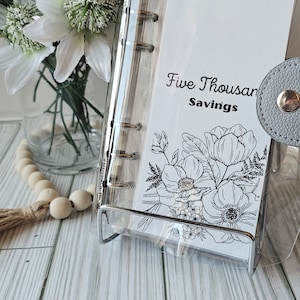 5k savings challenge binder|Savings challenge binder|5k savings binder|savings binder|monthly savings binder