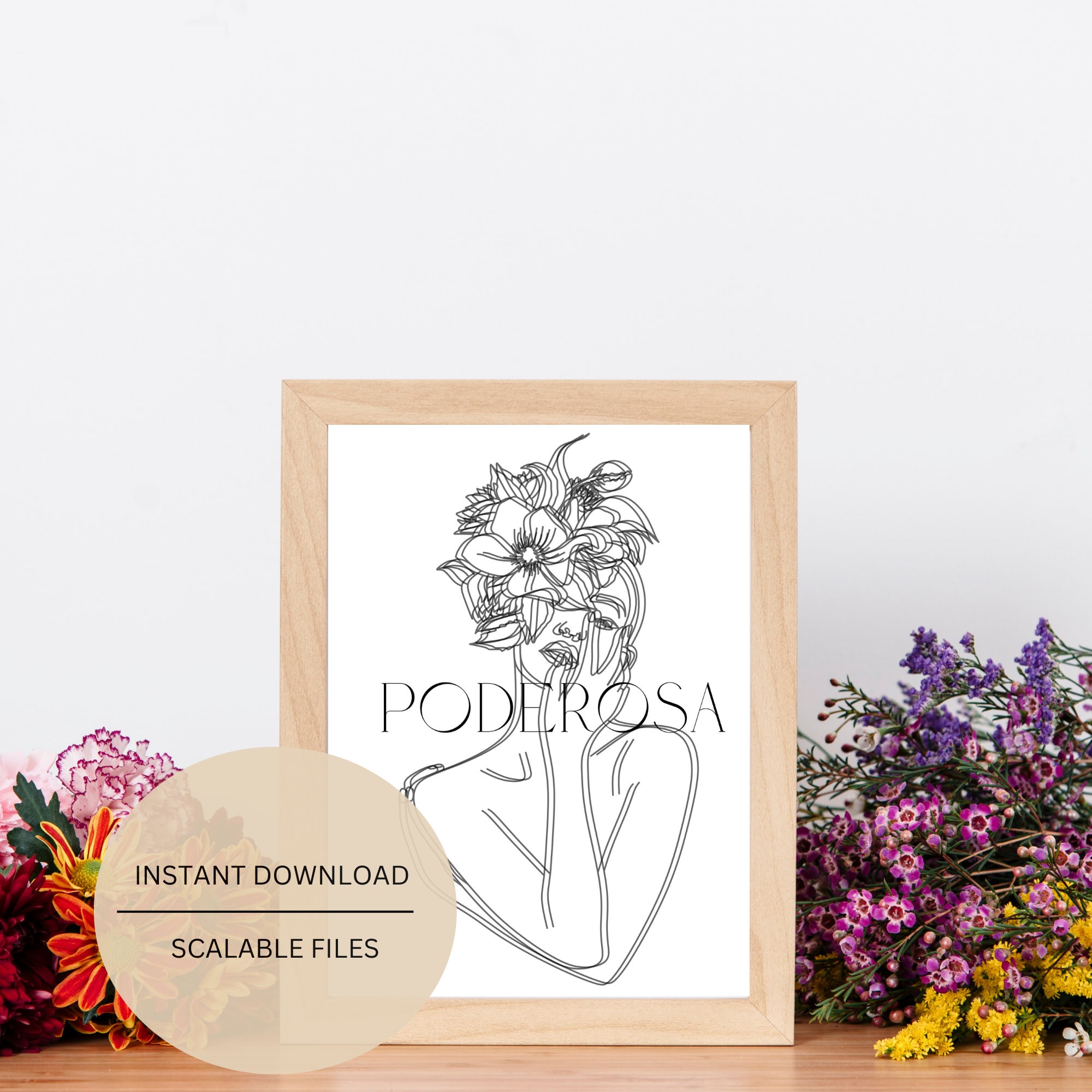 Poderosa Background Poderosa Art Print | Latina Wall Art Decor | Spanish Trendy Printable ...
