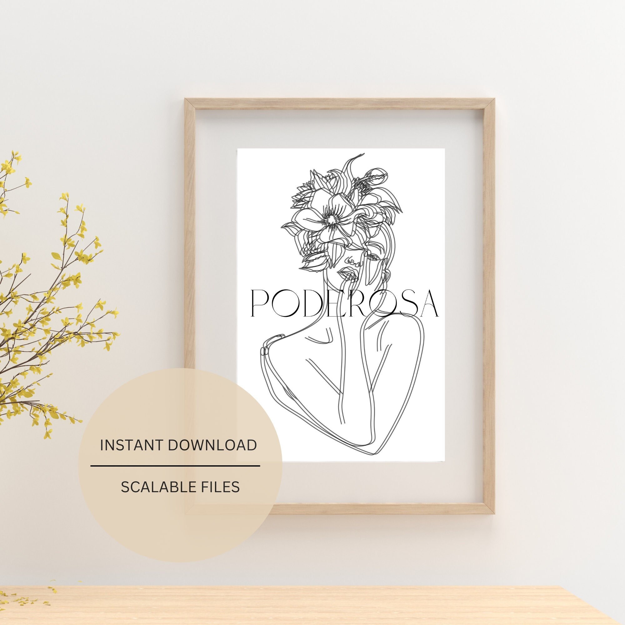 Poderosa Background Poderosa Art Print | Latina Wall Art Decor | Spanish Trendy Printable ...