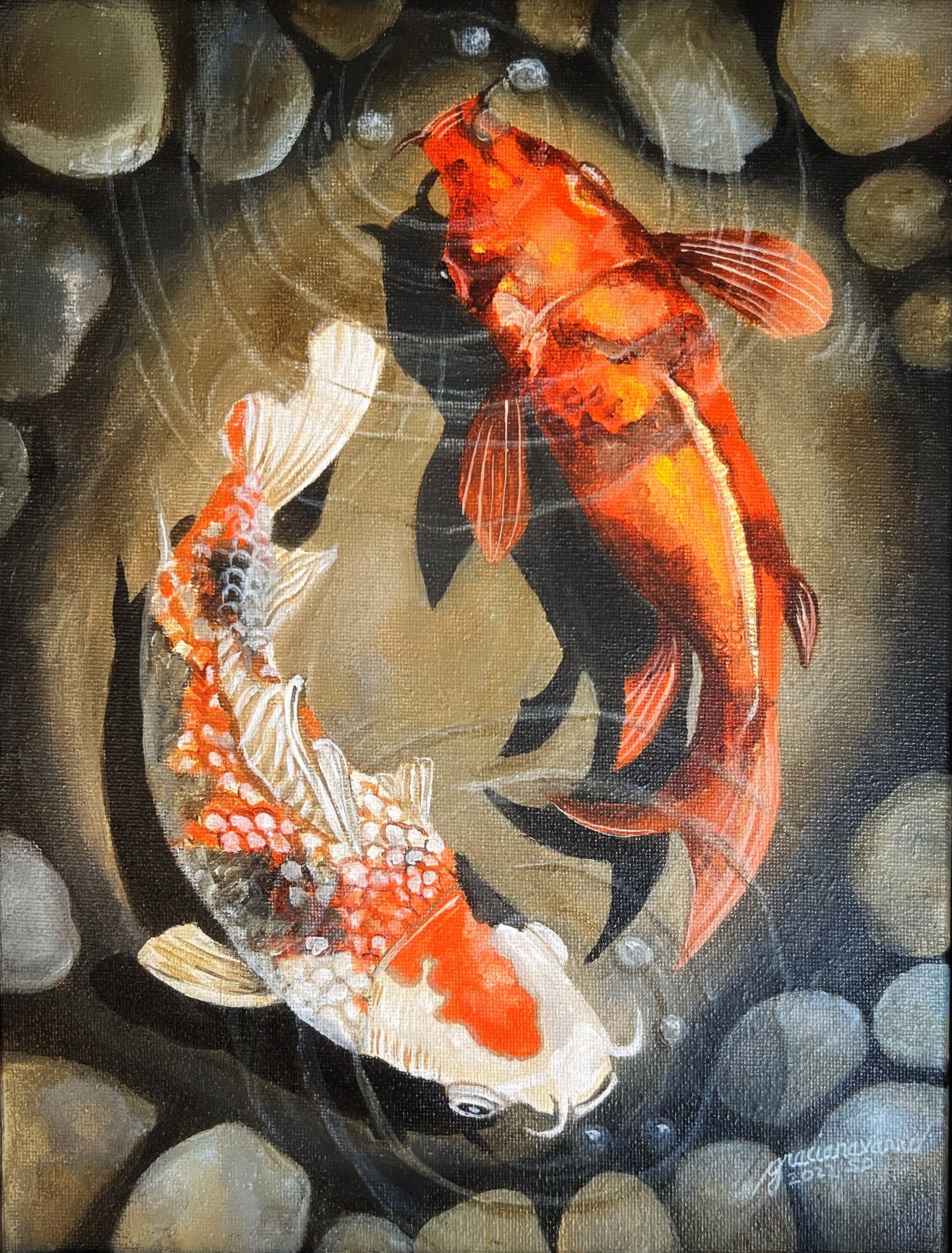 Koi fish paintings