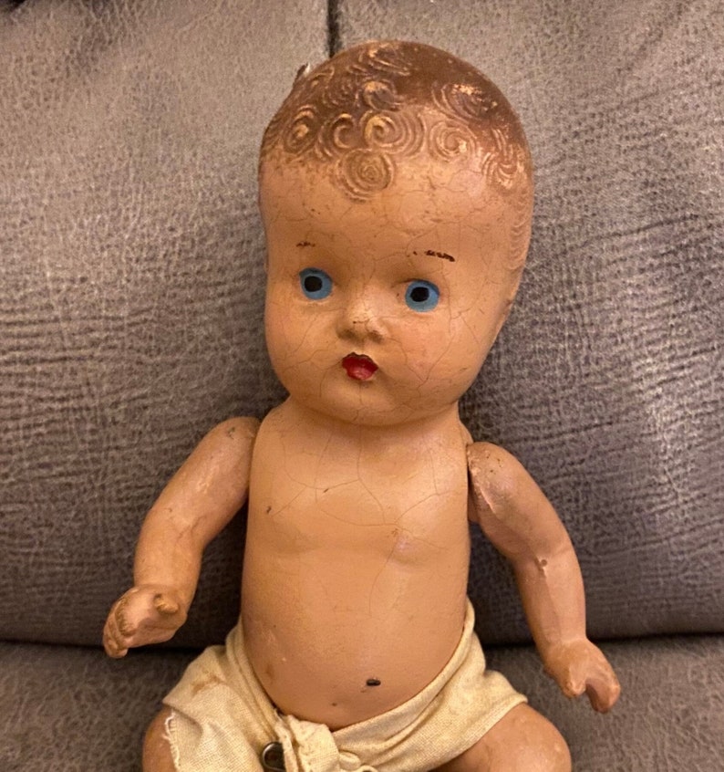 Vintage Rare Early 1900s 8 Composition Baby Doll Etsy