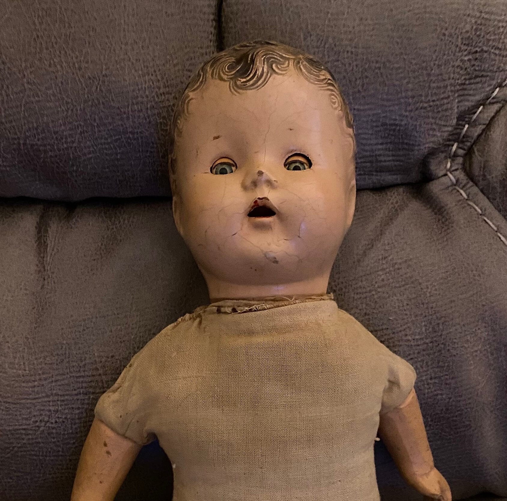 Vintage 1930s-1940s 16” Moms Cloth Body and Composition Crier Baby Doll  With Cry Box. - Etsy