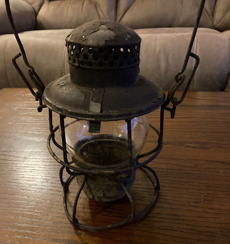 Vintage Adlake Railroad Oil Lamp. Old 19211923 C. N. R. Etsy