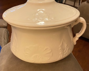 Vintage Replica- Antique Burford Bros. Porcelain Chamber Pot c: 1900”Very Great Condition