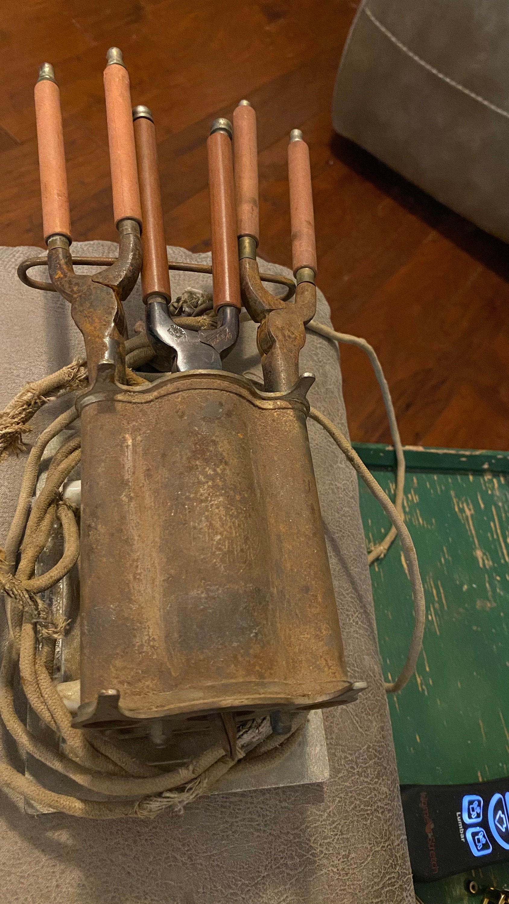 Antique curling iron heater hotsell