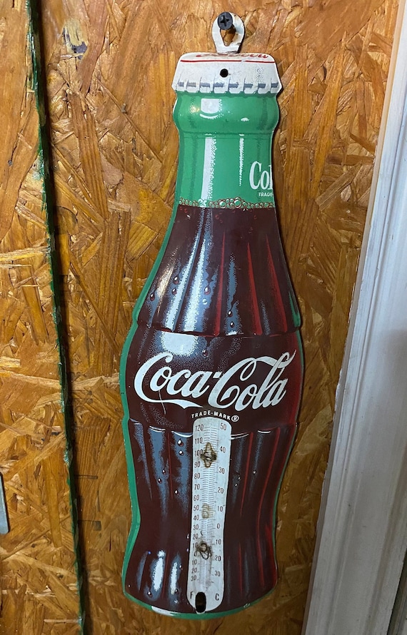 Vintage 1950's 17” X 5” Coca-cola Thermometer Made by Donasco Made