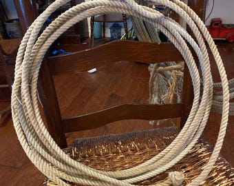 Vintage Retired Lariat Rope, Still in Good Condition For Display and Decoration or  Maybe it Still Has Some Roping Life Remaining in it!!!!!