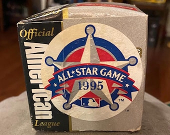 Vintage New in the Box 1995 Official American League All Star Game Baseball in original Wrapping Paper and Box Ball Removed for Pics Only!!!