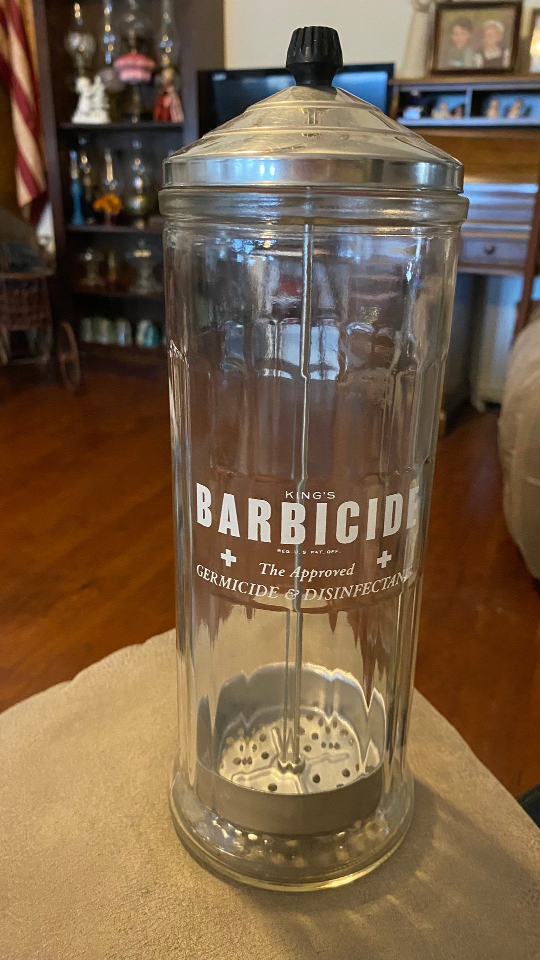 Vintage 1970s Kings barbicide Jar the Germicide & Etsy
