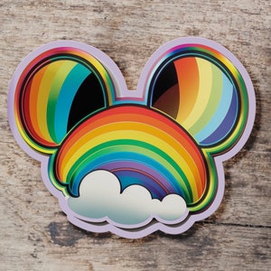 Rainbow Mickey Sticker Disney Mickey Mouse Decal LV