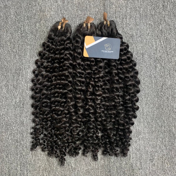 Deep Curly Weft (weave) Hair | Natural Black (1B) | 100% Luxury Remy Vietnamese Human Hair | 16 inch to 36 inch | Can dyed