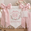 Custom Baby Banner For Hospital Door Sign & Nursery, Monogram Baby Announcement Banner, Embroidered Baby Name Banner for Baby Shower Gift product logo