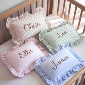 Custom Baby Pillow with Name, Unique Baby Shower Gift, Newborn Gift, Pregnancy Keepsake for Moms, Embroidered Baby Shower or New Mom Gift