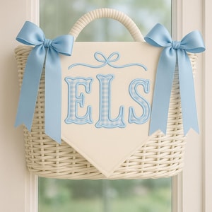 Custom Baby Banner, Welcome Banner, Hospital Door Sign, Baby Shower with BOWS