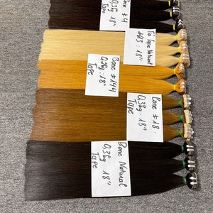 テープインヘアエクステンション 100% レミーベトナム人毛 100g 40個またはカスタマイズ