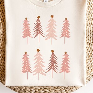 Pink Christmas Tree Png Sublimation Design, Joyeux Noël Png, Pink Christmas Trees PNG Sublimation, Téléchargement numérique