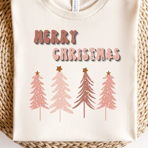 Pink Merry Christmas Png Sublimation Design, Merry Christmas Png, Pink Christmas Trees PNG Sublimation, Digital Download