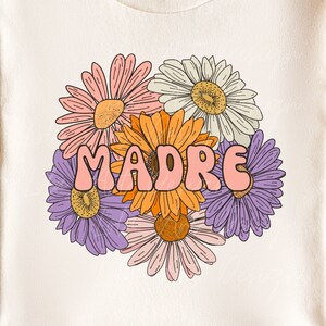 Floral Madre Png Design File For Sublimation,  Madre Floral Png, Tshirt Design Mother&#39;s Day Gift, Espanol Spanish Madre Png Sublimation