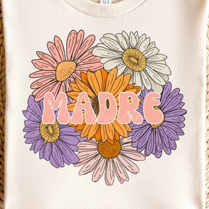 Floral Madre Png Design File For Sublimation,  Madre Floral Png, Tshirt Design Mother&#39;s Day Gift, Espanol Spanish Madre Png Sublimation