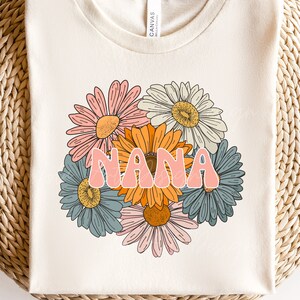 Floral Nana Png Design File For Sublimation,  Nana Floral Png, Tshirt Design Png Gift For Grandma, Nana Png Design, Instant Downloads
