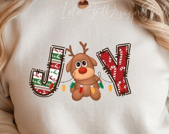 Gioia Renna Png Sublimazione, Renna di Natale Png per Sublimazione, Gioia Buon Natale Png, Gioia PNG, Gioia PNG, Gioia di Natale PNG, Download digitale
