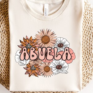 Abuela Png File, Floral Png, Abuela Sublimation , Abuela Design Png, Grandma png, Spanish Png Design, Mother&#39;s Day Png, Digital Downloads