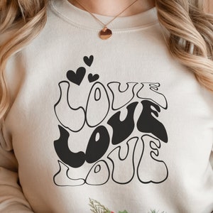 Love Svg and Png Files For Cricut, Love With Hearts Svg, Love PNG Sublimation, Love Heart SVG Cut File Silhouette and Cricut Design Space