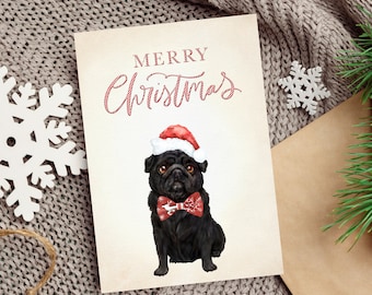 Pug Christmas Cards - Etsy