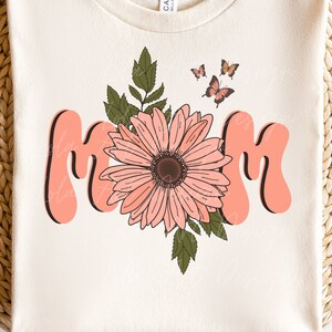 Mom PNG For Sublimation, Coral Flower Mom Shirt Designs Png ,Mom sublimation, MOM Floral png, Mom Gift png, Mothers day Sublimation Design