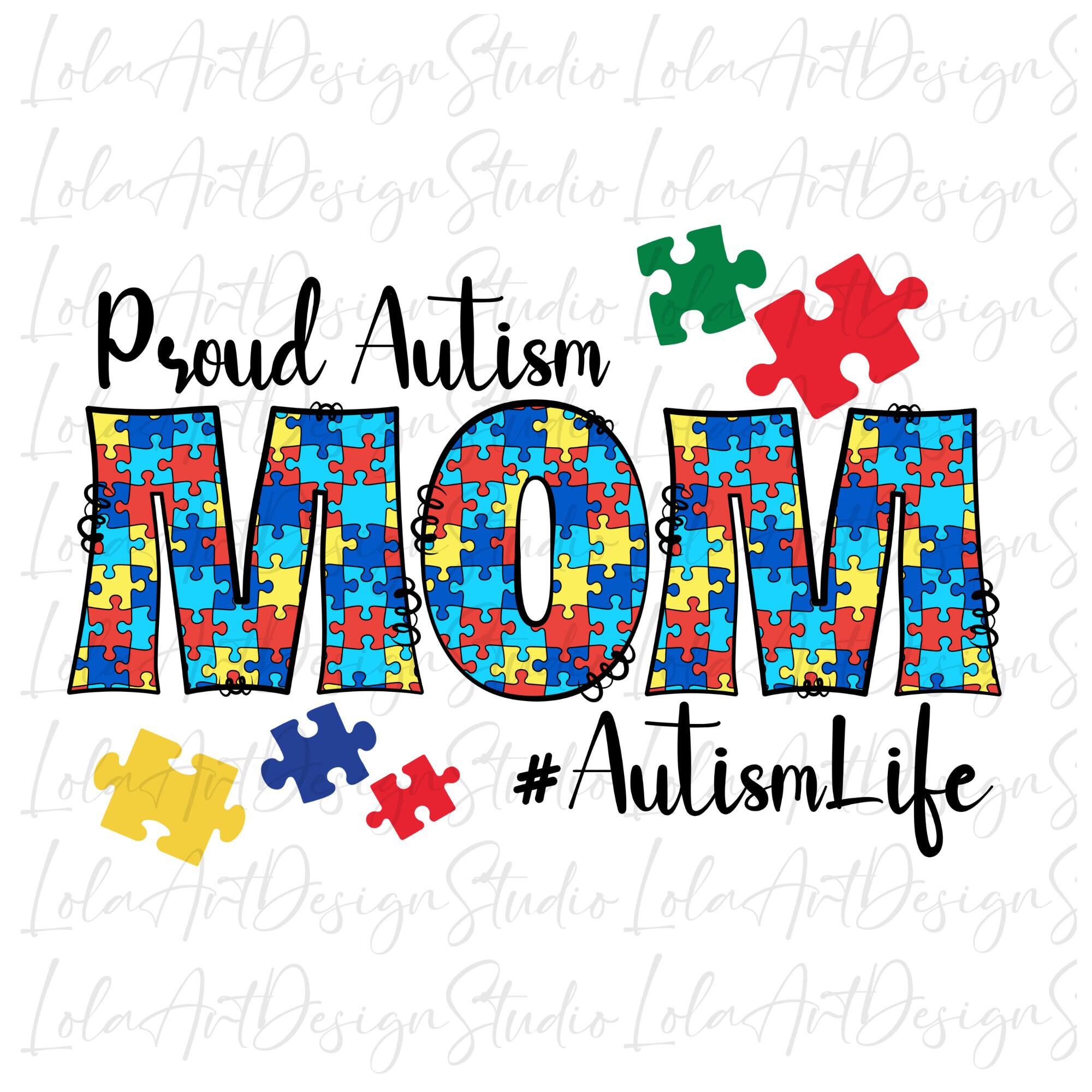 Proud Autism Mom Png Sublimation Design Download, Autism Awareness Png ...