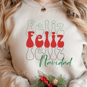 Feliz Navidad Png Sublimation, Spanish Feliz Navidad Merry Christmas Png, Feliz Navidad Christmas PNG Sublimation,Digital Download