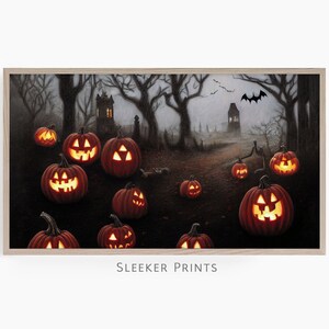 Halloween Frame Tv Art, Cementerio Abandonado Frame Tv Digital Art, Tv Wallpaper, Frame Tv Art Fall, Instant Digital Download