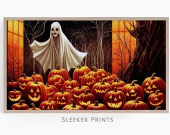 Halloween Ghost Samsung Frame Tv, Halloween Painting For  Samsung Tv Art, Spooky Frame Tv Digital Art, Instant Download Halloween