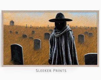 Gothic Frame Tv Art, Halloween Tv Wallpaper, Abandoned Cemetery Frame Tv Art, Samsung Frame Tv, Frame Tv Art 4K, Digital Download