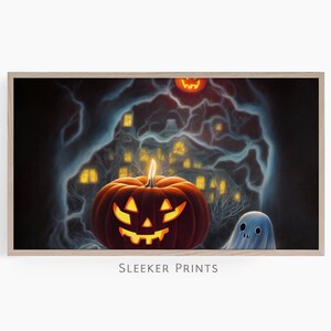 Haunted House Frame Tv Art, Halloween Ghost Samsung Frame Art, Frame Tv Art numérique, Fall Frame Tv Art, Téléchargement instantané