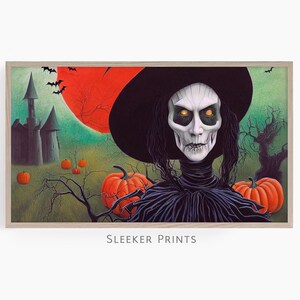 Spooky Witch Samsung Frame Art, Halloween Themed Samsung Tv Art, Witch Frame Tv Art 4K, Spooky Painting Frame Tv Art, Instant Download