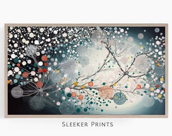 Abstract Floral Frame Tv Digital Art, Spring Tv Wall Art, Colorful wildflowers Frame Tv Art, Samsung Frame Tv Art, Frame Tv Art 4K
