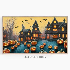 Gothic Art For Frame Tv, Halloween Night Digital Download, Haunted House Samsung Frame Tv Art, Frame Tv Art, Instant Download