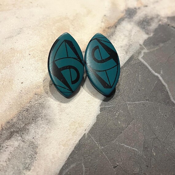 Code Earrings - circa 1980’s - image 2