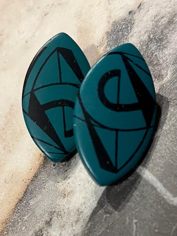 Code Earrings - circa 1980’s - image 1