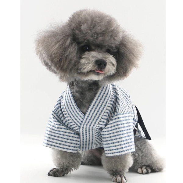 Light and Breathable Summer Japanese Yukata for Cats and Dogs, Patterned Cotton Yukata for Pets