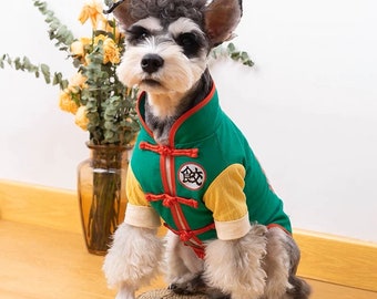 Traditional Chinese Shifu Pet Costume, Dumpling Shifu Pet Costume, Cotton based Pet Costume, Dog and Cat Costume