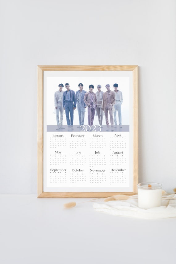 BTS Proof 2023 Wall Calendar Year at a Glance, 9x12