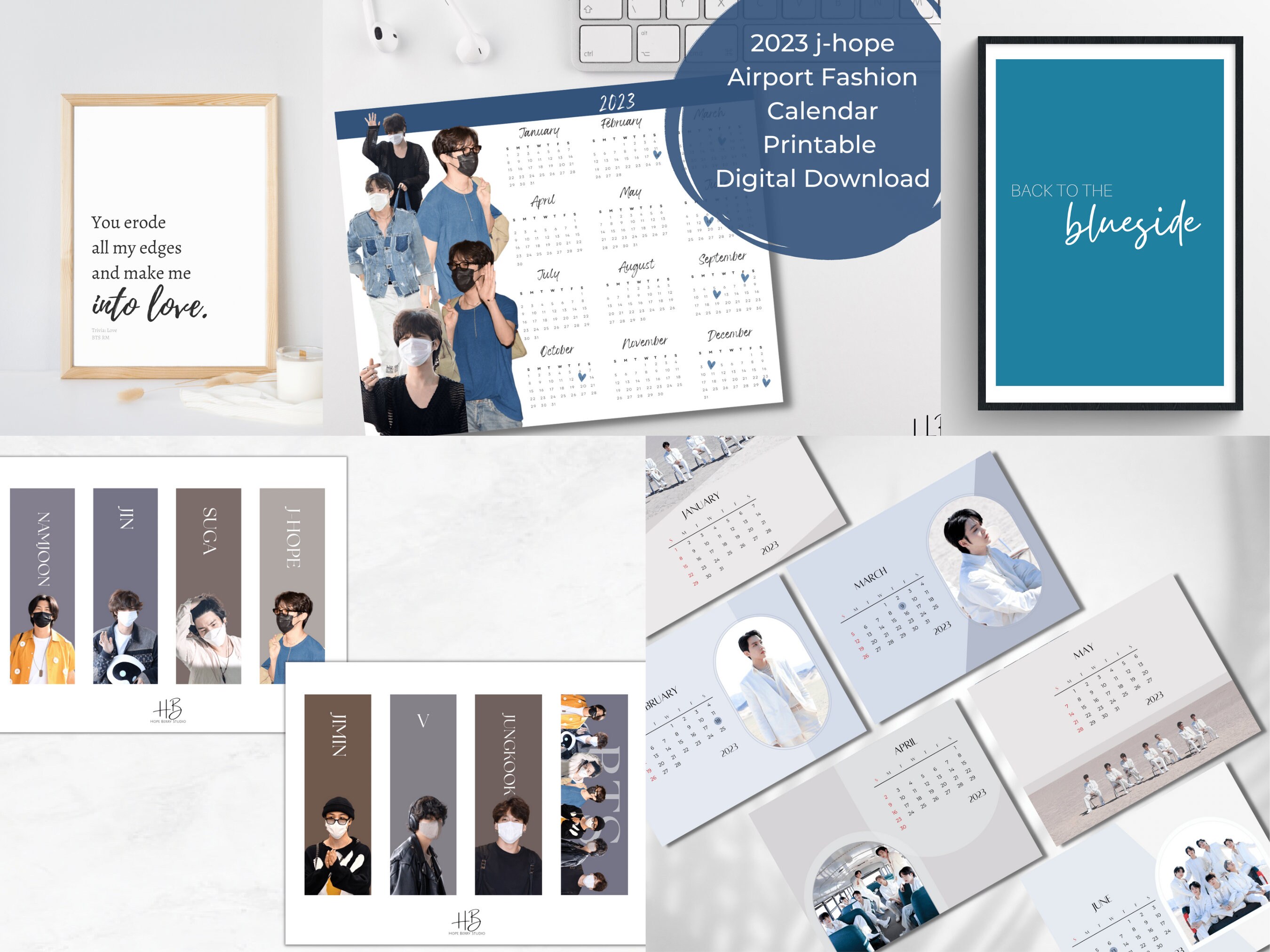 BTS Jungkook 2024 Calendar, Year at a Glance, 11x8.5